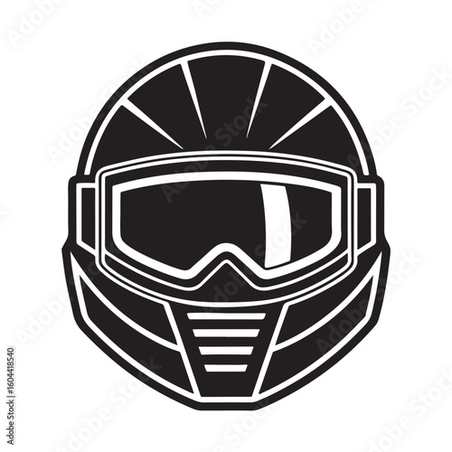 Biker Helmet Icon  vector
