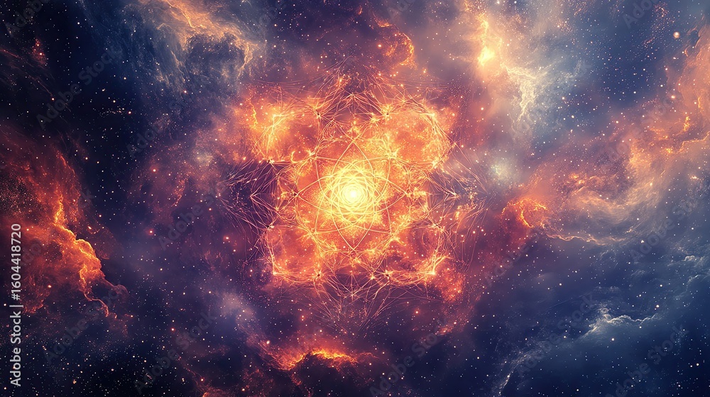 Fototapeta premium Stunning view of a cosmic explosion in space.