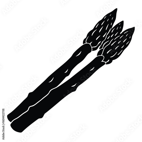 Nutritionist element isolated asparagus on white background