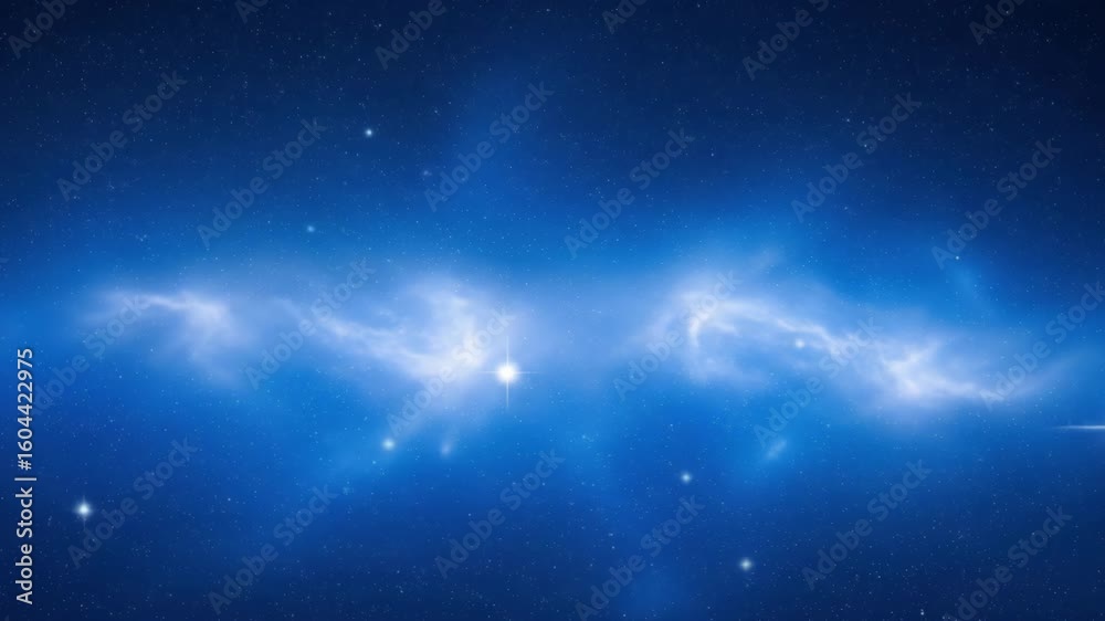 Cosmic Nebula Journey: Ethereal Clouds and Sparkling Stars in Deep Space