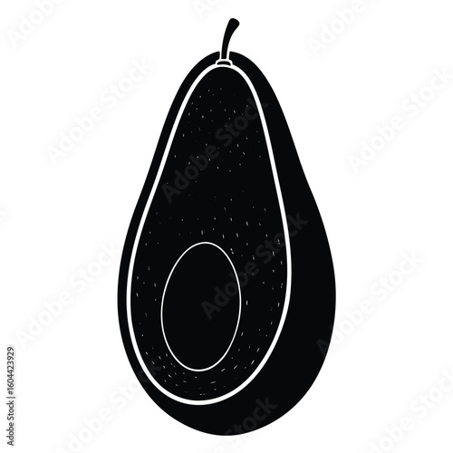 Nutritionist element isolated avocado on white background