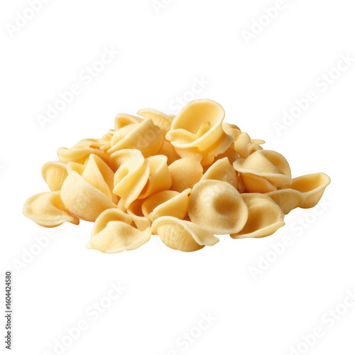  Delightful Twists and Turns of Orecchiette Pasta on Your Plate on a white and transparent background