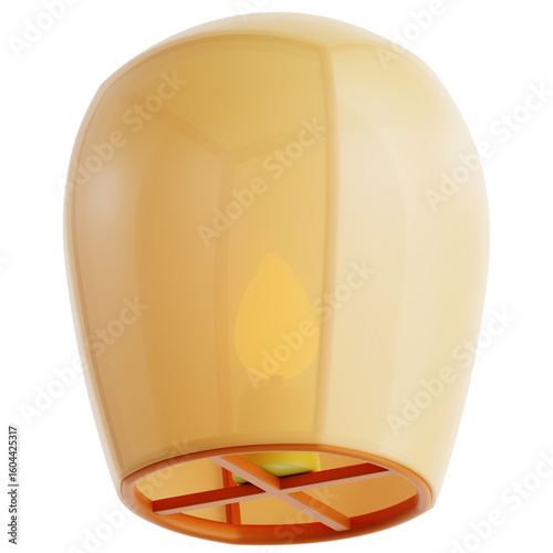 Floating Sky Lantern with Warm Glow