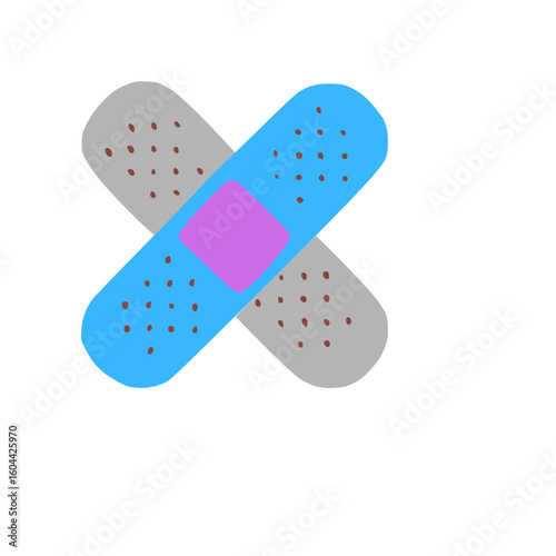 Adhesive bandage hand plaster icon .