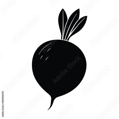 Nutritionist element isolated beetroot on white background