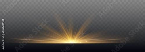 Sun burst background. Warm light glowing rays of star. 