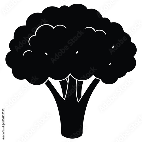 Nutritionist element isolated broccoli on white background