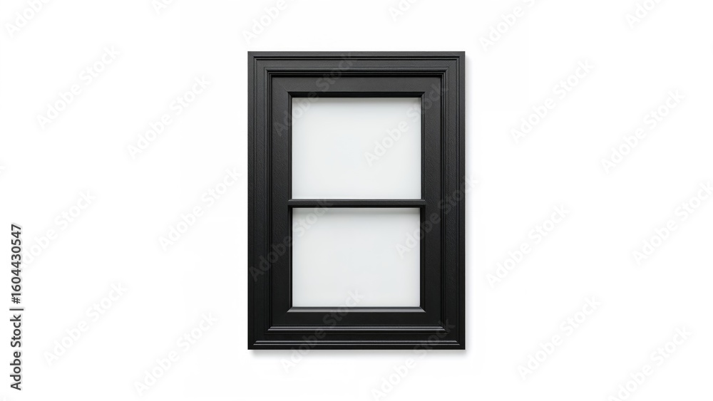 Set of black metal door frames on a white backdrop Set of black metal door frames on a white backdrop
