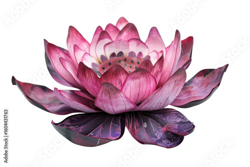 Pink lotus blossom transparent background