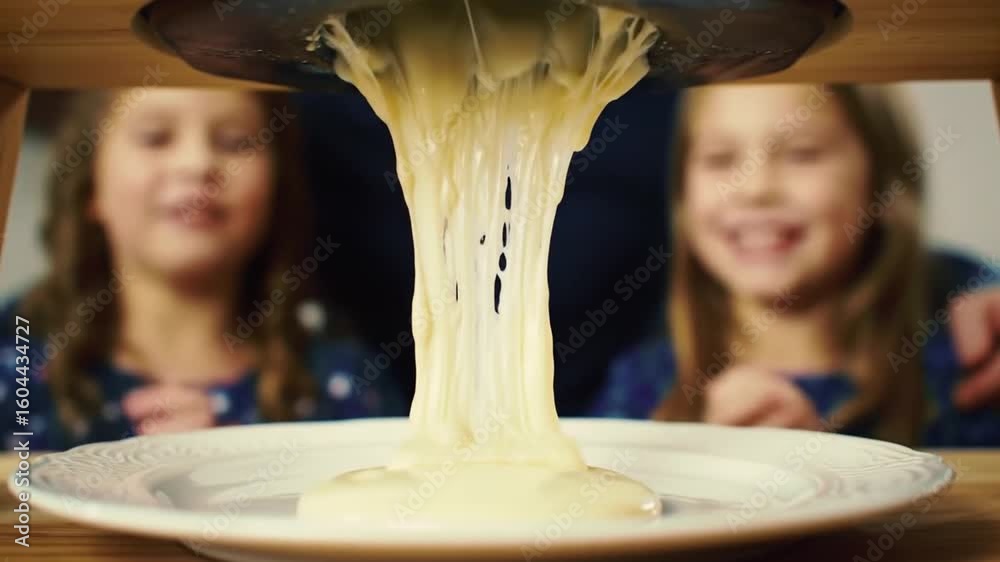 Raclette Cheese Pull Macro Slow Motion 