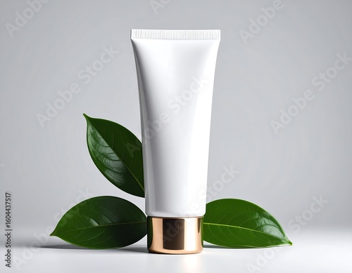 Wallpaper Mural White tube with green leaves Torontodigital.ca