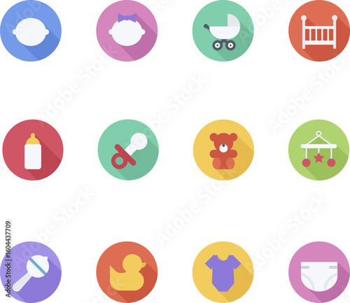 set of icons for easter