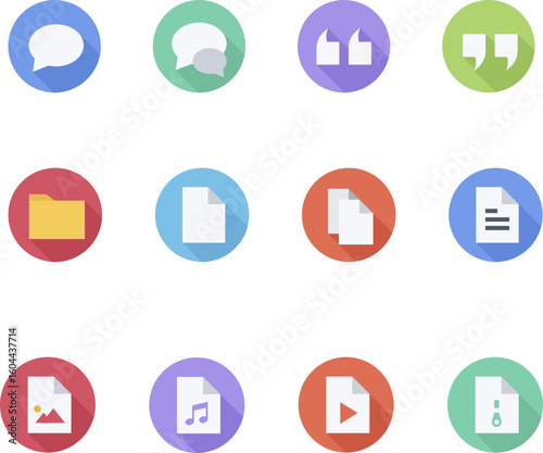 flat icons for web and mobile applications
