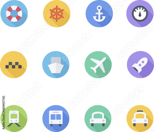 flat icons for web and mobile applications