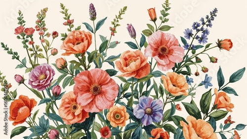 Floral Art in Abstract Style