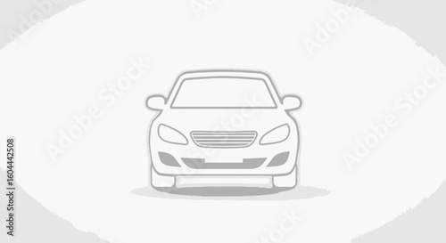 Modern Vehicle Design Outline on White Background for Automotive Industry Visualization