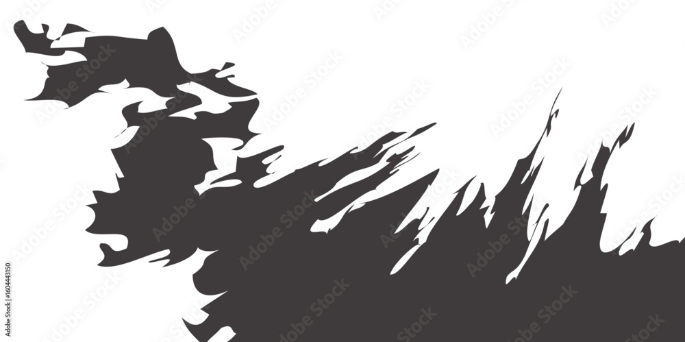 Obraz premium transparent background ,Grunge Texture-Rough Edge Frame ,brush stock White Outline 