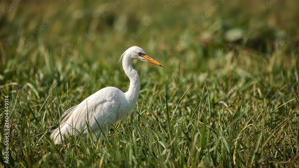 Fototapeta premium Heron Hunting for a Meal