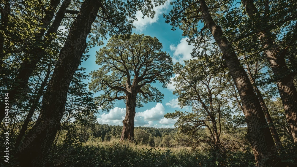 Fototapeta premium Far-off part of the woodland