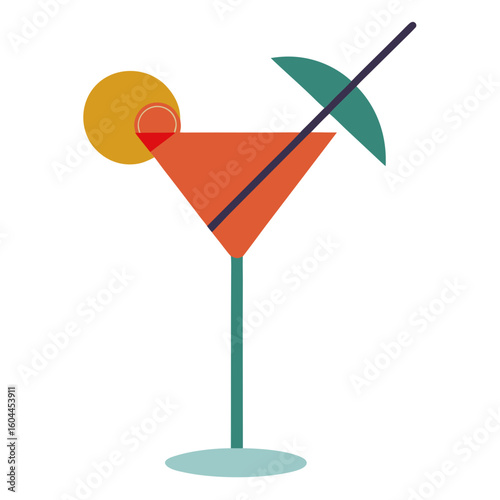 Cocktail Garnish Pick  AI format, perfect for party, bar, and drink-themed designs. 