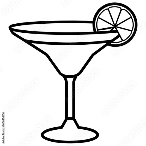 Margarita Glass  AI format, perfect for party, bar, and drink-themed designs. 