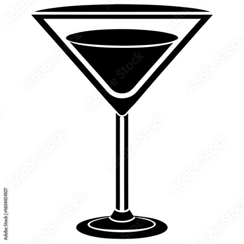 Martini Glass  AI format, perfect for party, bar, and drink-themed designs. 