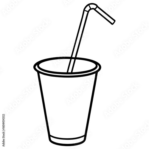 Straw and Stirrer  AI format, perfect for party, bar, and drink-themed designs. 