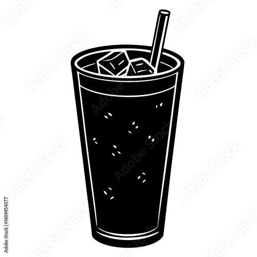 Tumbler with Ice  AI format, perfect for party, bar, and drink-themed designs. 