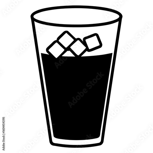 Tumbler with Ice  AI format, perfect for party, bar, and drink-themed designs. 