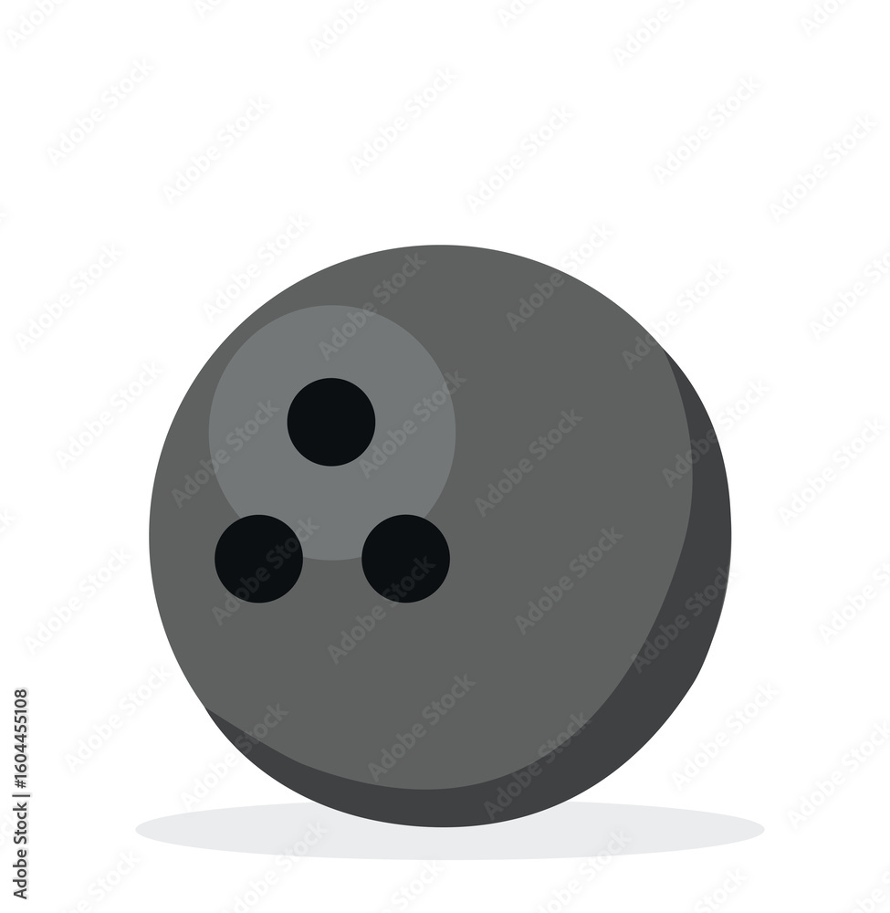 Obraz premium bowling ball. Vector illustration of one black bowling ball 