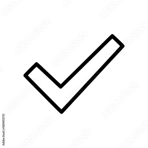 Check mark icon in simple outline design Free Download Check mark icon in simple outline design - GFXLoad