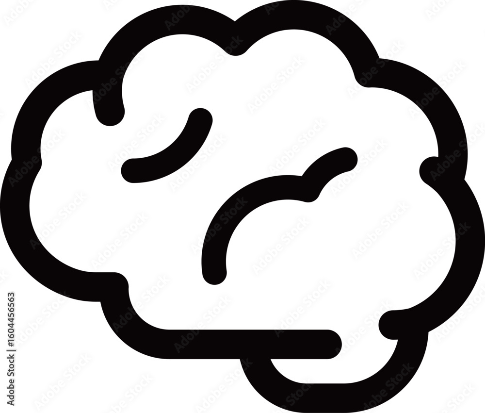 human brain icon showcase technology and Artificial intelligence human brain icon showcase technology and Artificial intelligence