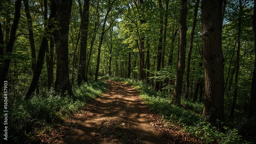 Naklejka premium Murky passage in the woodland