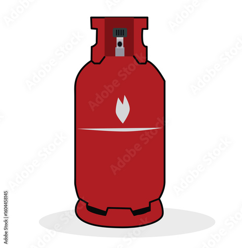 gas cylinders. Red gas cylinder