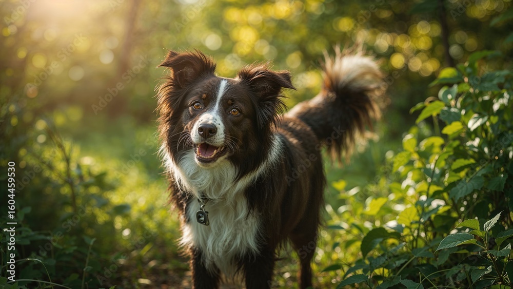 Fototapeta premium Charming Border Collie in a Scenic Nature Setting