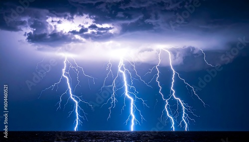 Dramatic storm over water