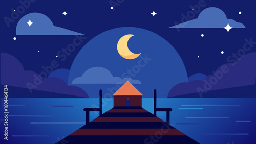Romantic Dock View at Night