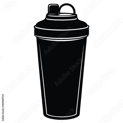 Nutritionist element isolated protein shake on white background