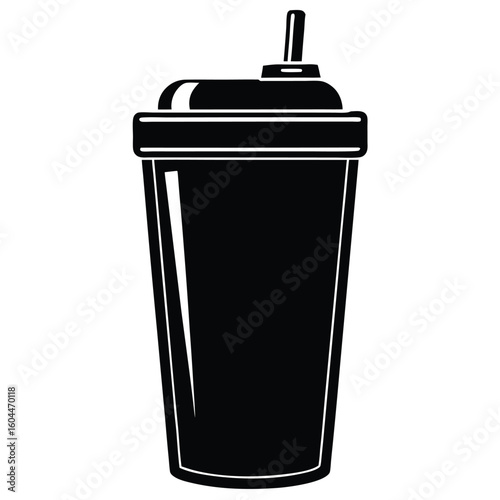 Nutritionist element isolated protein shake on white background