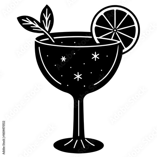 Cocktail Garnish Pick  AI format, perfect for party, bar, and drink-themed designs. 