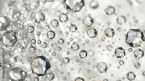 Macro Shot of Liquid Beads