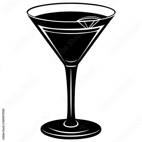 Cocktail Glass AI format, perfect for party, bar, and drink-themed designs. 