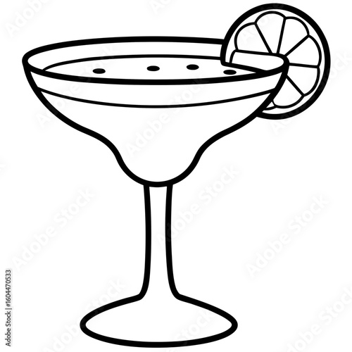 Margarita Glass  AI format, perfect for party, bar, and drink-themed designs. 
