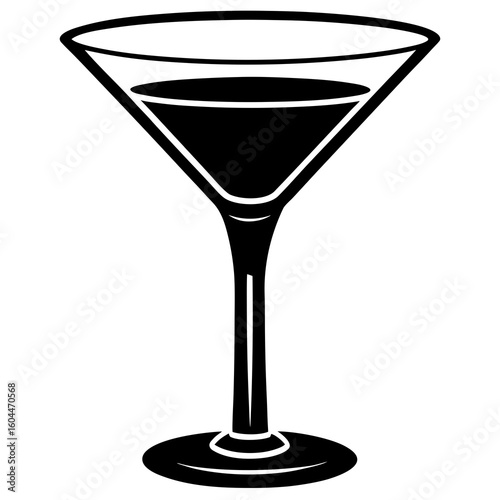 Martini Glass  AI format, perfect for party, bar, and drink-themed designs. 