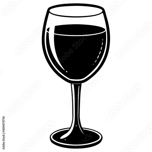 Wine Glass AI format, perfect for party, bar, and drink-themed designs. 