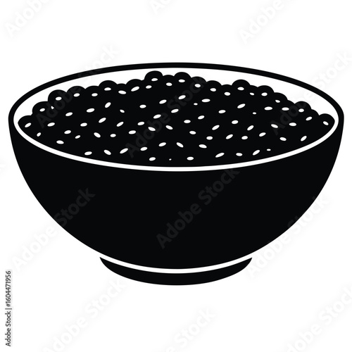 Nutritionist element isolated quinoa bowl on white background