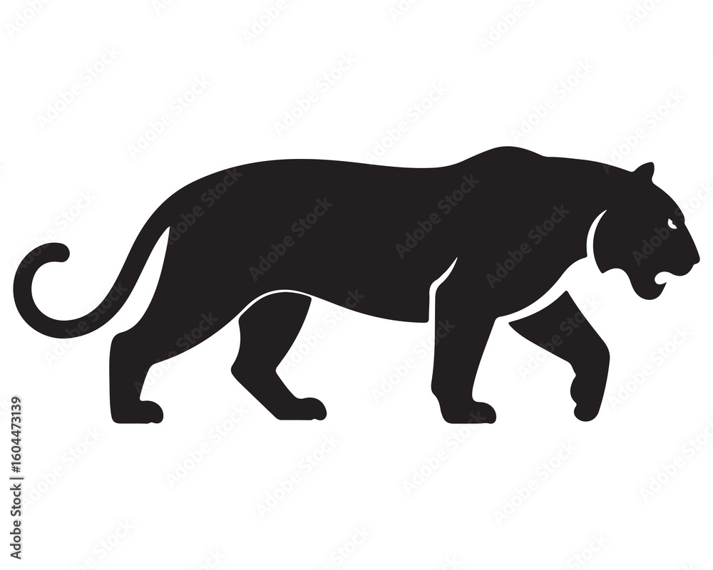 Obraz premium Silhouette of a tiger.