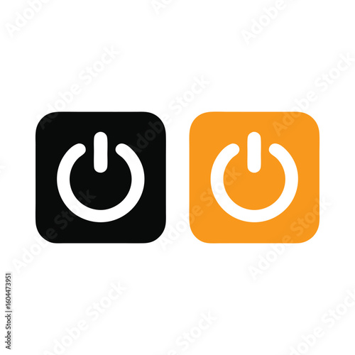 Modern Power Button Design Stylish Icons for Technology
