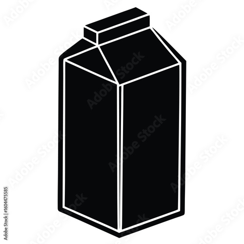 Nutritionist element isolated soy milk carton on white background
