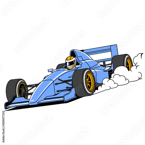 Motorsport t-shirt artwork. Pure speed expression. Turn left with style. Formula car fantasy. Drift into the finish. Motorsport Car T-Shirt Artwork. Formula 1 Style Racing Vector Design